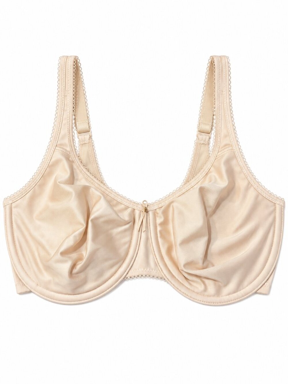 Wacoal 855192 Basic Beauty Full Figure Seamless Underwire Bra 34DD Beige NWOT